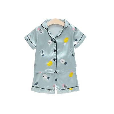 China Breathable Kids Summer Pajamas Short Sleeve Suit Pajamas For Boys And Girls for sale