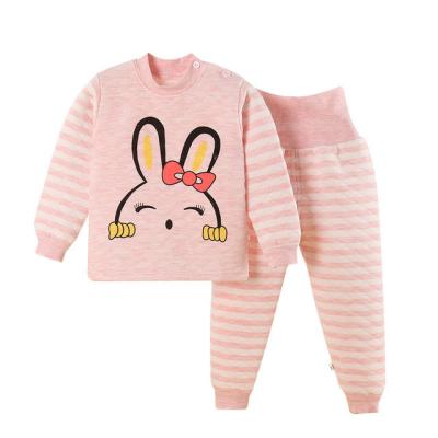 China Winter warm children's breathable clothing thick padded jacket and pants two-piece pajamas wholesale for sale