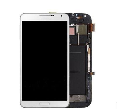 China Pantalla LCD táctil de la nota 3 de la galaxia de Samsung con el conjunto del bastidor del digitizador en venta