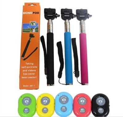 China Z07-1 Wireless Bluetooth selfie stick clip Monopod Shutter Release cable take pole for sale