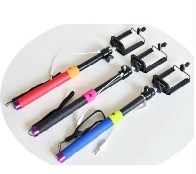 China wired selfie Phone Monopod camera Remote Control Self-timer Shutter Clip stick for sale