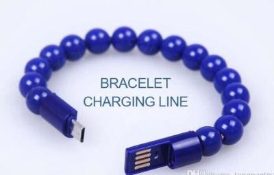 China Buddha Beads Micro USB Charger Cable Data Sync Bracelet Charging Cord for andriod  for sale