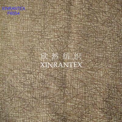 China F6054 micro fibre suede fabric embossed finihsing for fake leather cloth for sale