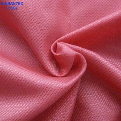 China F1187 100%polyester taffeta dobby jacquard garment lining 64GSM 150CM for sale