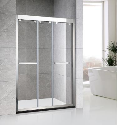 China Modern popular style large and small units fitting sliding linkage sliding door shower room. for sale