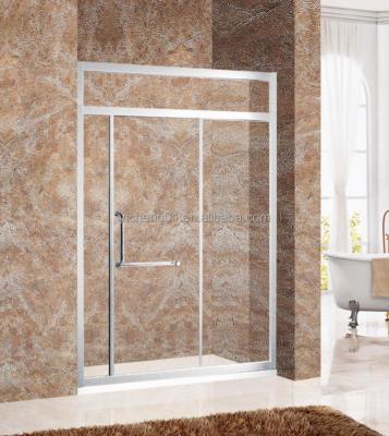 China Aluminum Alloy Modern Popular Modern Warm Frame Three Piece Shower Glass Door for sale