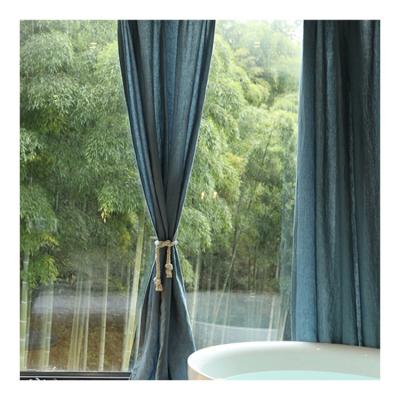 China Blackout Insulated Home Curtain For Living Room Curtains Linen Fabric for sale