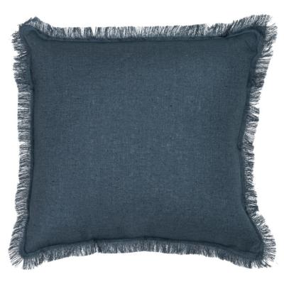 China French Eyelash 100% Pure Natural Anti-Static Chunky Fringe Linen Pillow Cover for sale