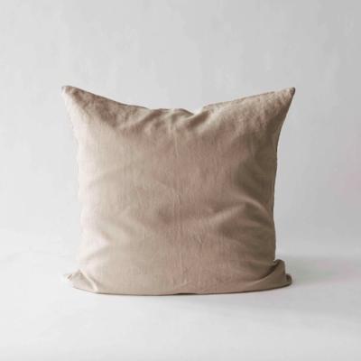 China Wholesale Anti-Static Solid Chestnut Canvas And Cotton Cushion Covers Decorative Super Soft Sofa Cushion Cover for sale