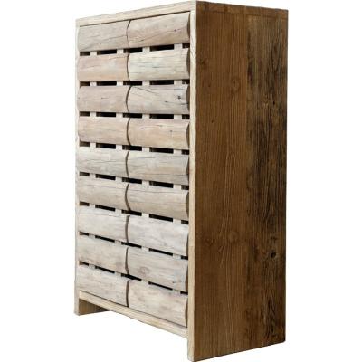 China Solid Wood Shoe Box Handmade Rustic Salvage Pastoral Elm Quality Storage Shoe Rack Wholesale Prices for sale