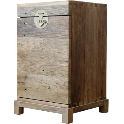 China Asssembled reclaimed Chinese rustic antique shabby chic storage chest solid wood multifunctional bedroom furniture nightstand for sale