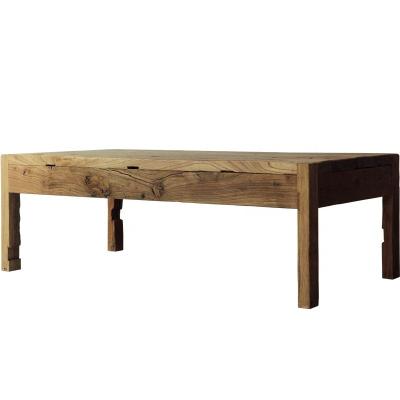 China Assembled Solid wood Chinese supplier stable rustic lwo coffee table reclaimed vintage customized tea table rustic surface coffee table for sale