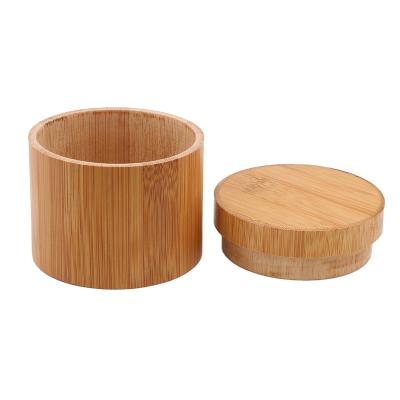 China Custom Round Bamboo Watch Box logo made of wood for sale