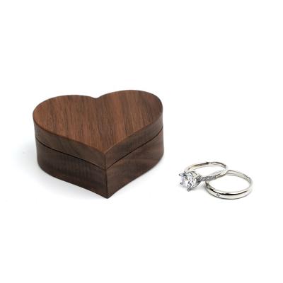 China Wholesale Wedding Luxury Wood Engagement Custom Design Logo Jewelry Ring Gift Box With Magnet Closure for sale