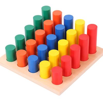 China Wooden Toy For Kids Math Montessori Stacker Geometric Wooden Educational Toys Wholesale Montessori Toys for sale