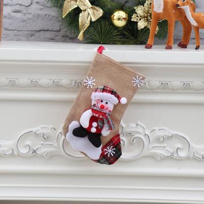 China Wholesale Cotton Christmas Gift Bags Candy Bags Decorations Props Christmas Stocking Decorations for sale