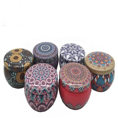 China Gift & Empty Craft 6oz Round Candles Home Tin Can Travel Tin Box Decorations Candles Tin for sale