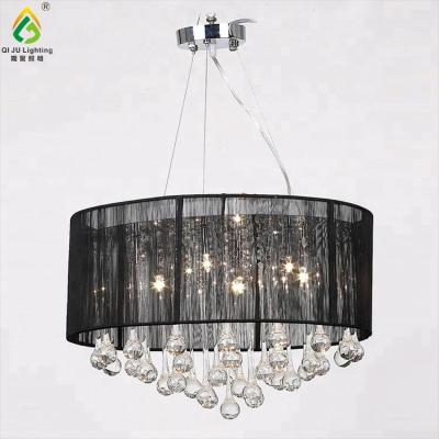 China Living Room Black Lamp Shade Cheap Economy Chandelier Antique Brass for sale