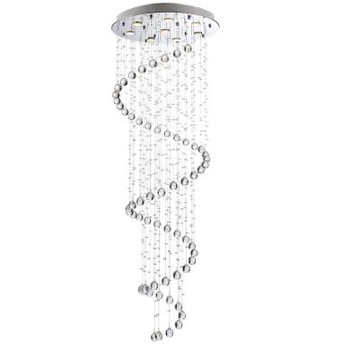 China Egypt Lamp Contemporary Crystal Stainless Steel Pendant Lamp Stair Hanging Crystal Chandelier for sale