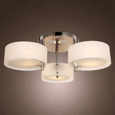 China White color ceiling hanging acrylic lamp for living room with 3 lights for sale