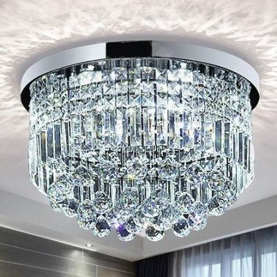 China Modern LED Light Bulbs Lamp Dimmable Round Crystal Ceiling Lights For Bedroom for sale