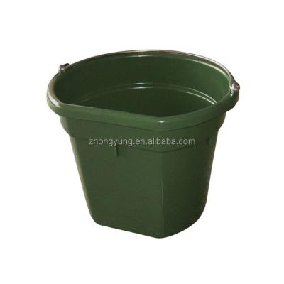 China Stocked 8 Quart 20 Quart Food Grade Horse Buckets Feeder Buckets Flat Back Design for sale