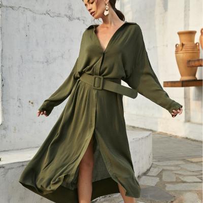 China New fashion casual anorak solid color long sleeve lapel cardigan long sleeve breathable cardigan coat and ankle women for sale