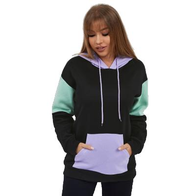 China Best Color Anti-Wrinkle Block Sweatshirt High Quality Hoodie Loose Pullover Women's Kangaroo Pocket for sale