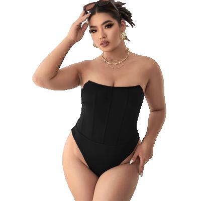 China 2022 QUICK DRY European and American women's swimwear foreign trade bikini solid color backless chunky new mesh splicing belly conservative cov for sale