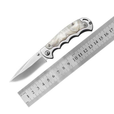 China Non-variable Elegant Pear Resin Girls Self-defense OEM ODM EDC Folding Pocket Survival Knife Blank Knife for sale