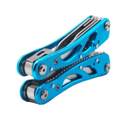 China MULTI FUNCTIONAL Outdoor Aluminum Stainless Steel Blue Popular DIY Tool Finishing Pliers Pocket Multi-Tools for sale