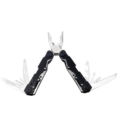 China Camping Eco-friendly Black Multi Tool Bottle Opener Bottle Screwdriver Pliers Multifunctional Tool With Knife for sale