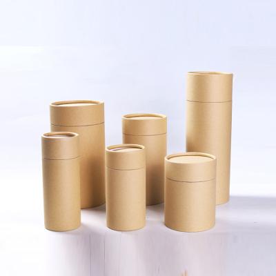 China Recyclable Custom Biodegradable Kraft Cardboard Cylinder Food Grade Paper Tube Packaging Boxes For Coffee Cosmetics for sale