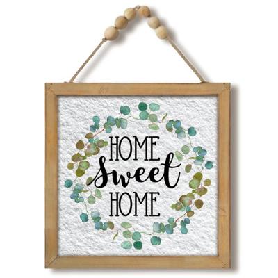 China Europe Factory New Design Wooden Frame Custom Wooden Wall Decor Wall Signs Plaque For Wall Hanging Art for sale