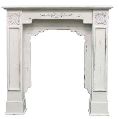 China Luckywind Style English French Style Molding Decorative Indoor Used Fireplace Mantel , Indoor Freestanding Fireplace Mantel for sale