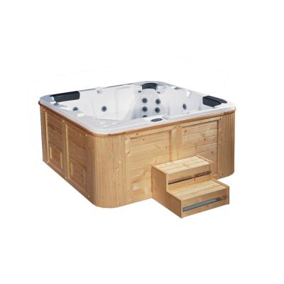 China Family Free Square Outdoor Swimming Pool Price Bathtub Computer Control Outdoor Whirlpool Bathtub With Seat for sale