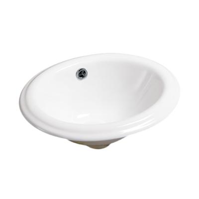 China Modern Luxury Sanitary Ware White Hole Basin Semi - Inlaid Large Capacity Bathroom Ceramic Basin Choose - for sale