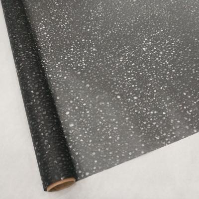 China 40gsm waterproof black 60cm x 5m mixed pulp specialty bopp film laminated water proof water proof flower wrapping decoration paper for sale