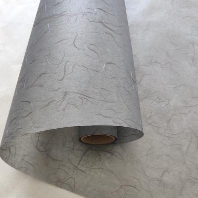 China Specialty bopp waterproof gray eco-friendly film laminated water proof flower wrapping tissue paper decoration 60cm x 5m for sale