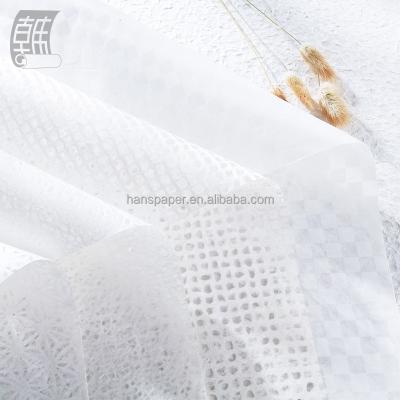 China 20GSM 50X70CM Waterproof Natural White Unique Design Art Decoration and Wrapping Mulberry Handmade Rice Paper for sale