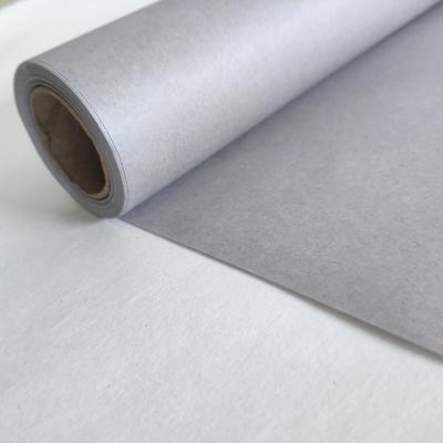 China 40gsm Wood Pulp Cotton Rice Cloth Water Resistant Flower Gift Wrapping Paper 60cm x 15m Cheap Gray Anticurl High Quality Eco Friendly Paper for sale