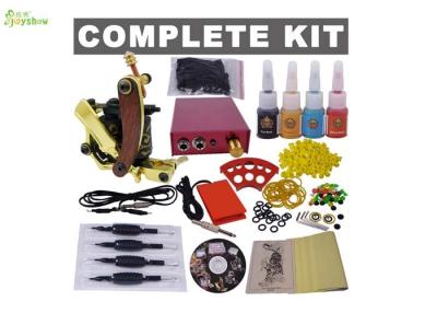 China Portable Apprentice / Beginners Tattoo Kit With Latex Tattoo Gloves  , 1 Clip Cord for sale