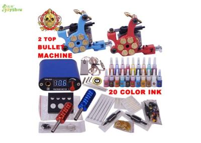 China 2pcs Bullet Machine Professional Tattoo Kits With 20 Samo Colors Ink For The Artists for sale