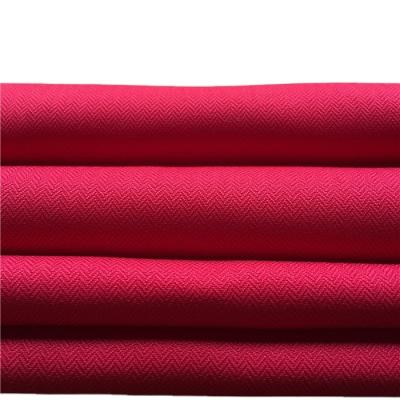 China 150D*150D Red Wavy Weft Woven Herringbone Fabric for Medium Weight Backpacks and Coats for sale