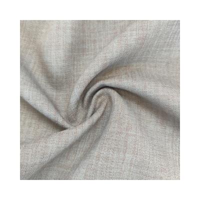 China Herringbone Stretch Fabric 100% Polyester Like Linen Tweed Fabric For Coat Pant Men Suit for sale