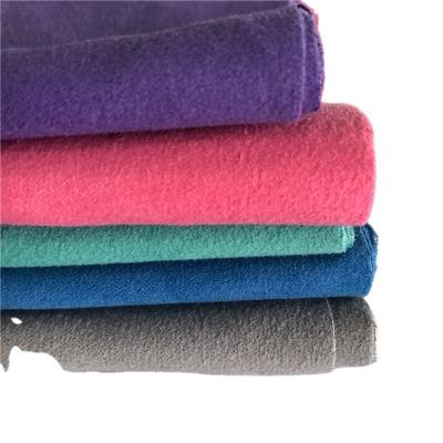 China Polyester Nylon Double Side Brushed Quick Dry Cleaning Cloth Suede Fabric for Beach Towel for sale