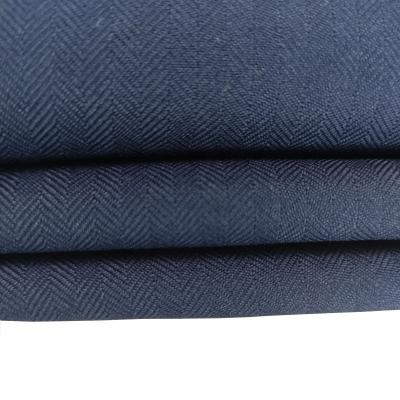 China Men's Suit and Jacket Fabric Sustainable 300D Herringbone with 50% Polyester 50% PRET for sale