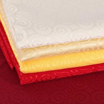 China 280cm Width Polyester Jacquard Fabric For Hotel Table Cloth Curtain Material for sale