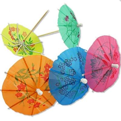 China Custom Colorful Disposable Party Decoration High Quality Cocktail Umbrella Toothpicks for Drink and Party for sale