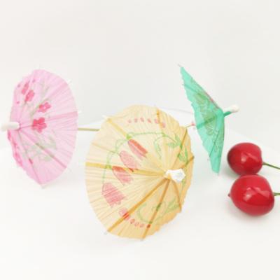 China Wholesale Disposable Cocktail Decorative Bamboo Toothpick Umbrella Eco-Friend Custom Logo for sale